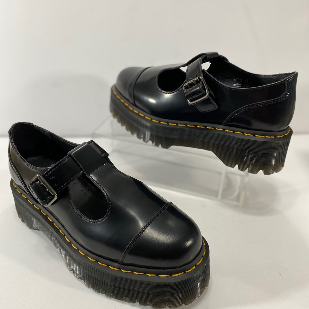 NEW DR MARTENS BETHAN LEATHER PLATFORM SHOES - Picture 6 of 12